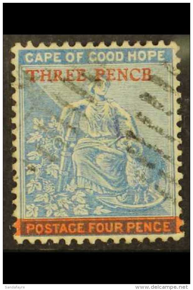 CAPE OF GOOD HOPE 1879 3d On 4d Blue, Variety "PENCB For PENCE", SG 34a, Very Fine Used. For More Images, Please... - Non Classificati