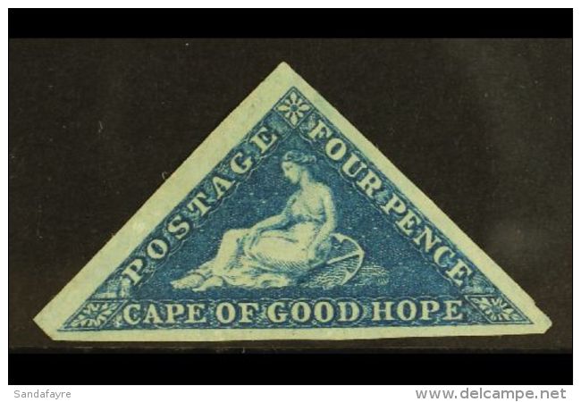 CAPE OF GOOD HOPE 1855 4d Deep Blue, SG 6a, Superb Mint, No Gum. Beautiful Rich Colour. For More Images, Please... - Ohne Zuordnung