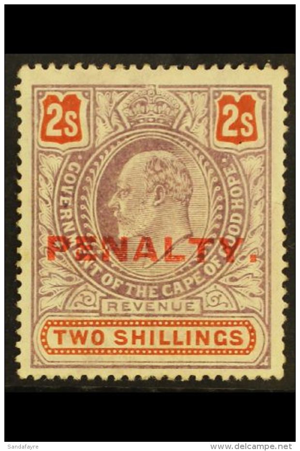 CAPE OF GOOD HOPE REVENUE - 1911 2s Purple &amp; Orange, Ovptd "PENALTY" Barefoot 4, Never Hinged Mint. For More... - Non Classés