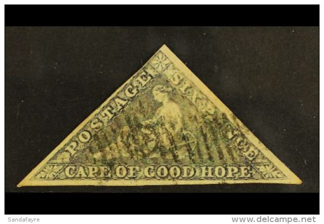 CAPE OF GOOD HOPE 1855-63 6d Slate Purple, SG 7d, Used Example Of This Scarce Shade With 3 Margins (close, But... - Non Classificati