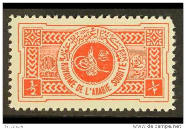 1934 &frac12;g Scarlet, War Charity Tax, SG 48, Very Fine And Fresh Mint. For More Images, Please Visit... - Arabia Saudita