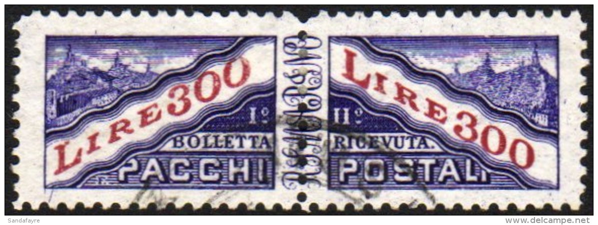 PARCEL POST 1953 300L Violet And Lake, Wmk Winged Wheel, SG P455, Sass 36, Very Fine Used Complete PAIR. For More... - Altri & Non Classificati