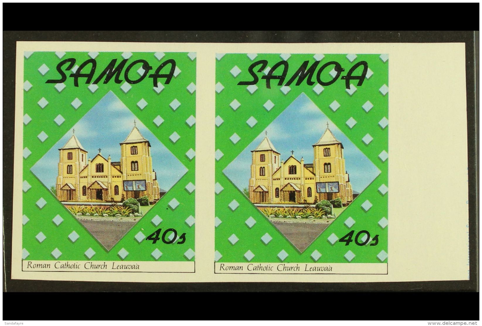 1988 40s Christmas (SG 814) IMPERF PAIR, Never Hinged Mint. For More Images, Please Visit... - Samoa