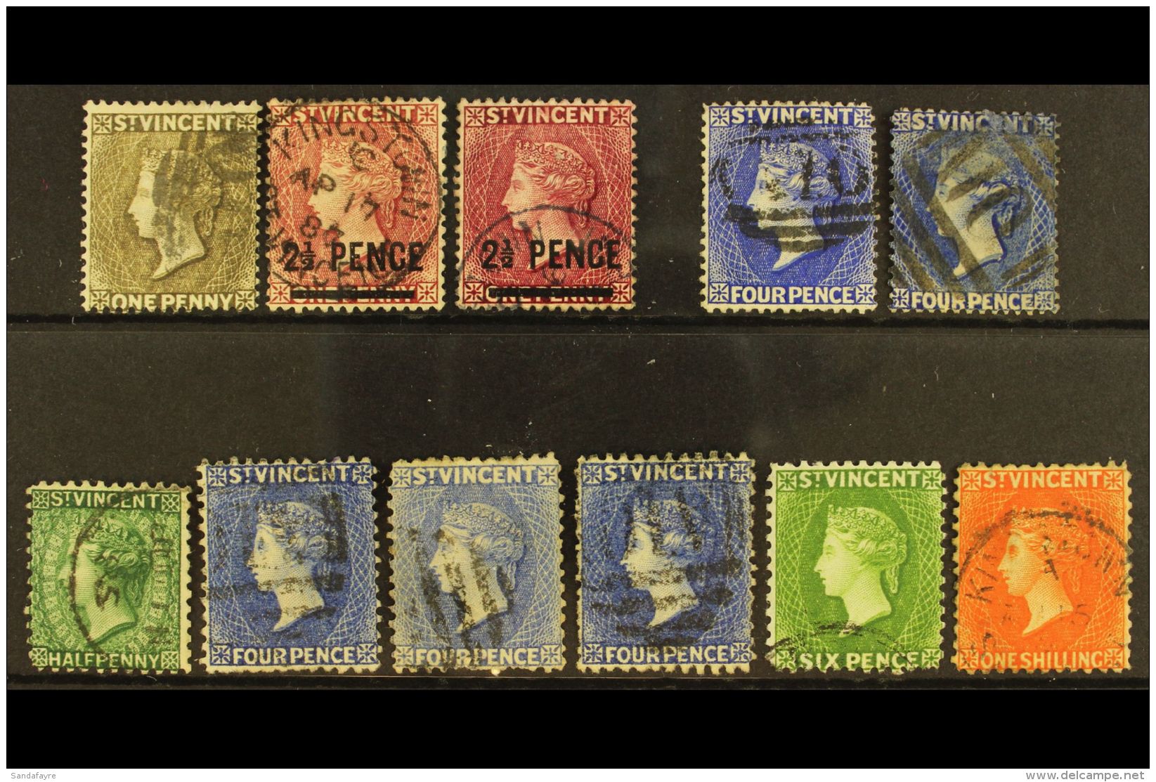 1882-1884 USED SELECTION An Attractive Group, Good Quality And Neatly Presented, We See 1882-83 Set With 1d Drab,... - St.Vincent (...-1979)