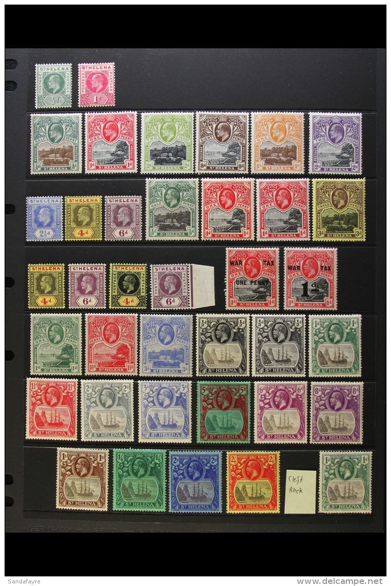 1902-1937 ALL DIFFERENT MINT COLLECTION Presented On A Pair Of Stock Pages. Includes 1902 Set, 1903 Pictorial Set... - Isola Di Sant'Elena