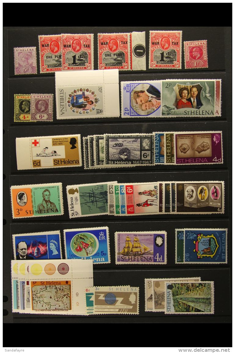 1937-87 FINE ACCUMULATION Majority In Very Fine Used Or Never Hinged Mint Sets From QEII Period, Lovely Clean Lot... - Isola Di Sant'Elena