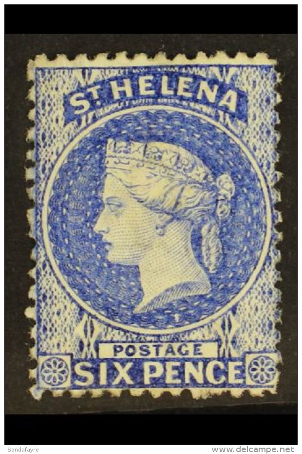 1864-80 6d Ultramarine, SG 16a, Beautiful Fresh Colour And Large Part Gum.  For More Images, Please Visit... - Sainte-Hélène