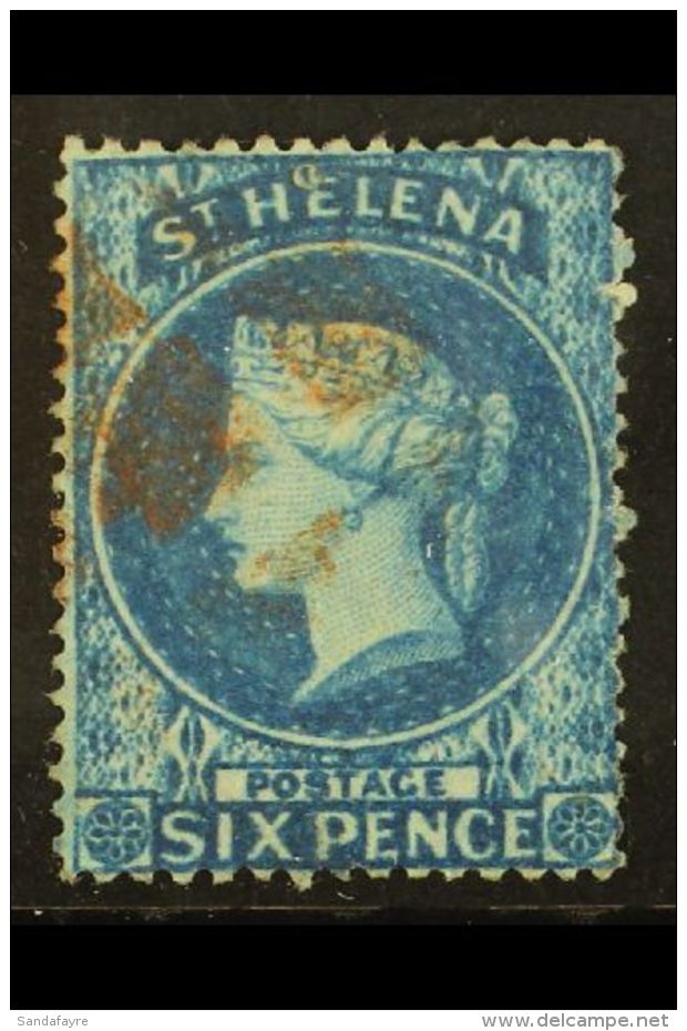 1861 6d Blue (Clean Cut Perf 14-16), SG 2, Very Fine Used For More Images, Please Visit... - Isola Di Sant'Elena