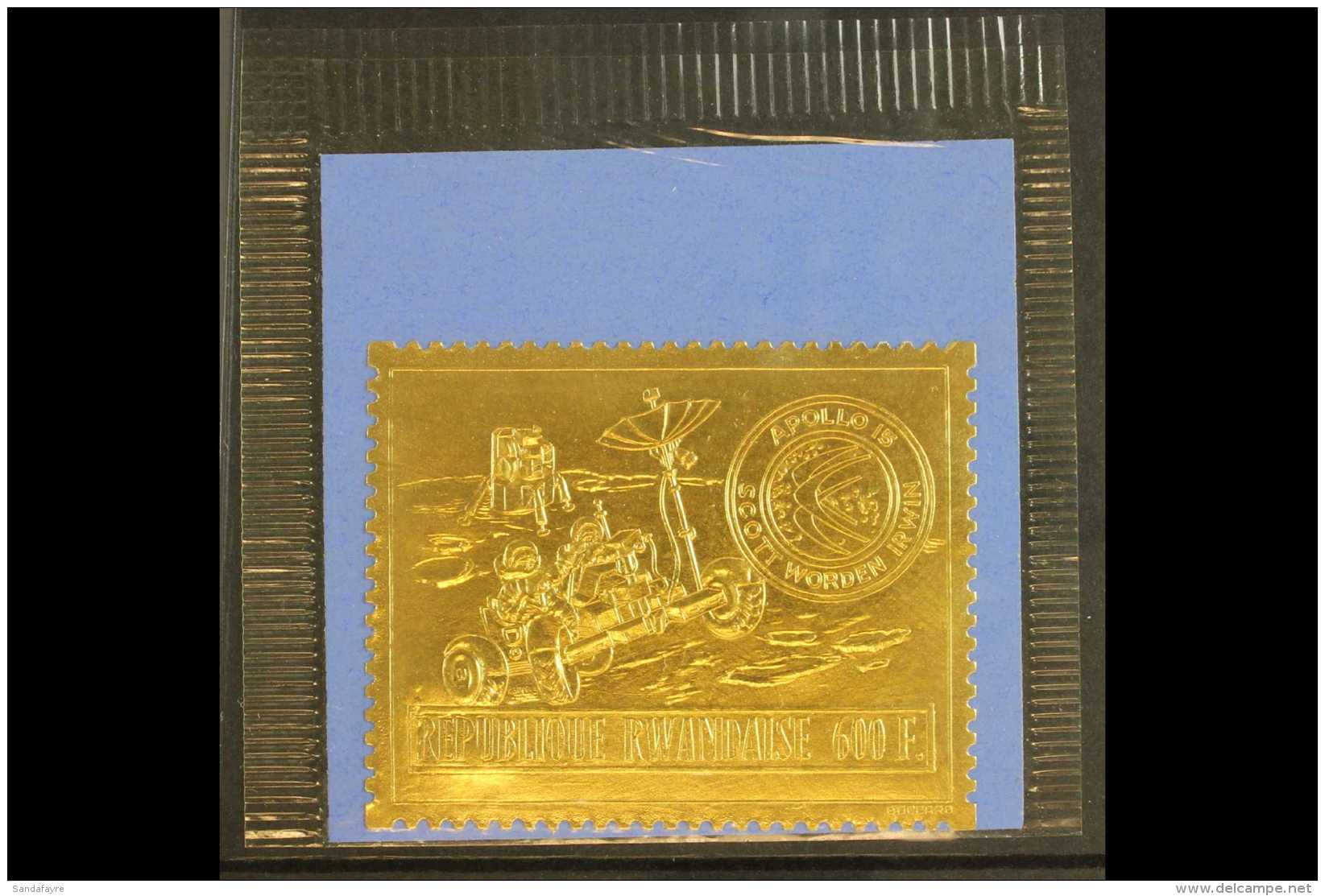 1972 600f Apollo 15 Gold Foil (Michel 473 A, SG 442), Superb Never Hinged Mint Still In The Original Packet. For... - Sonstige & Ohne Zuordnung