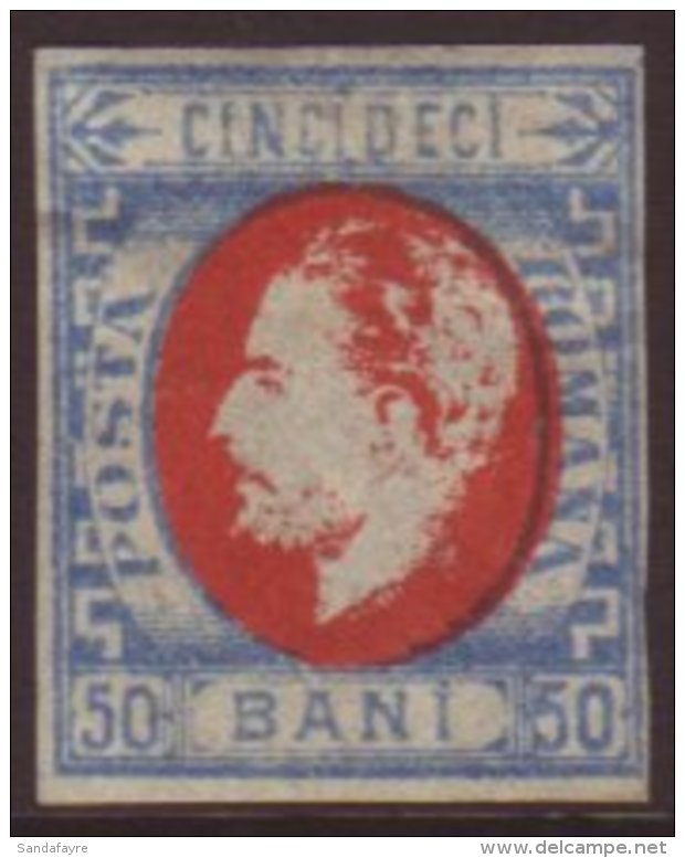 1871-72 50b Light Blue And Red, Mi 31, Good Mint With 3+ Margins, Only Just Touching At Right, Signed Oliva And... - Autres & Non Classés