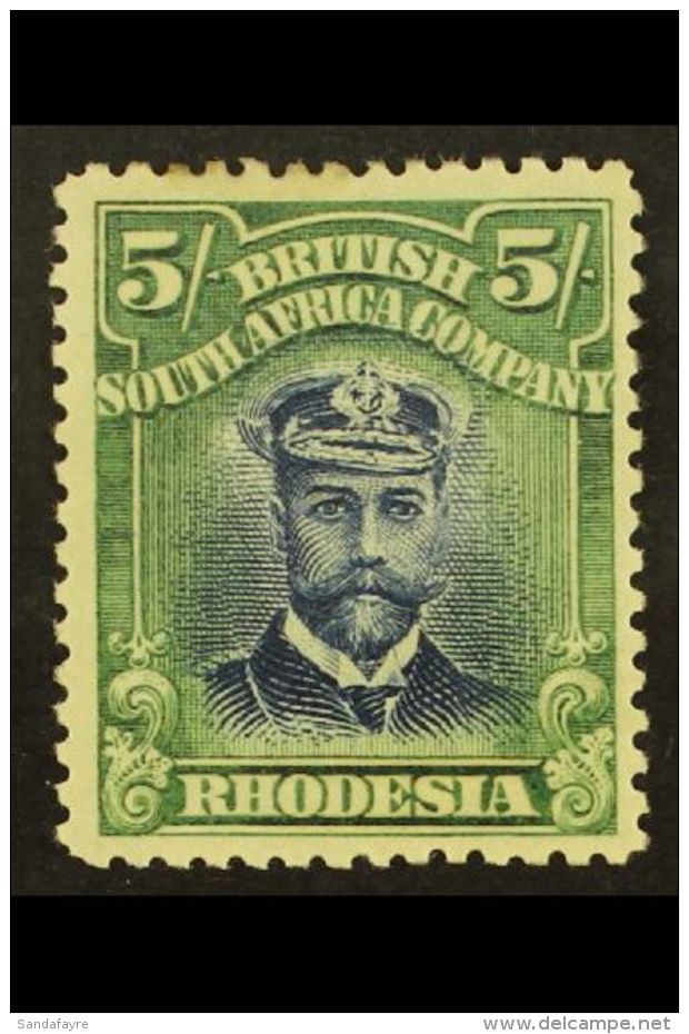 1913 5s Blue And Yellow Green, Admiral, Head Die II, Perf 14, SG 238, Very Fine Mint. For More Images, Please... - Altri & Non Classificati