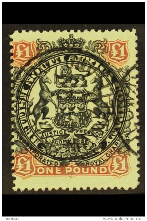 1897 &pound;1 Black &amp; Red-brown On Green, SG 73, Fine Cds Used, Centered To Left, Fresh, Expertized Enzo... - Autres & Non Classés