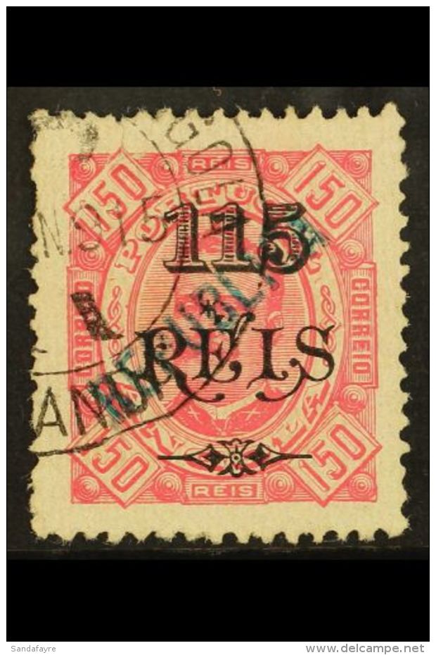 ANGOLA 1914 115r On 150r, SG 241, Cds Used, Some Ragged Perfs At Left, Complete With ISPP Photo Certificate For... - Altri & Non Classificati
