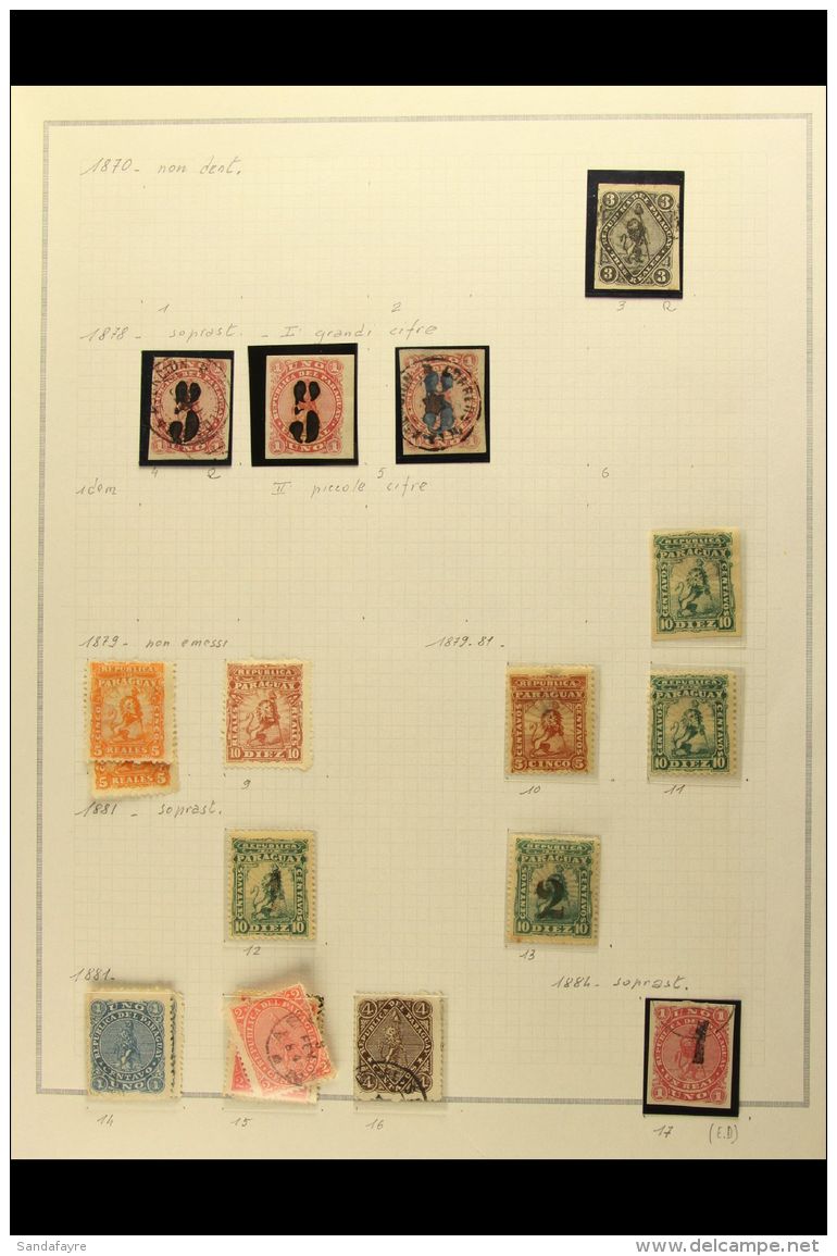 1870-1903 OLD TIME COLLECTION Presented On Album Pages. A Most Useful Mint &amp; Used Collection That Includes... - Paraguay