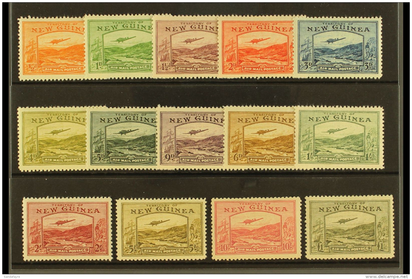 1939 Airmail Set Complete, SG 212/5, Very Fine And Fresh Mint. (14 Stamps) For More Images, Please Visit... - Papouasie-Nouvelle-Guinée