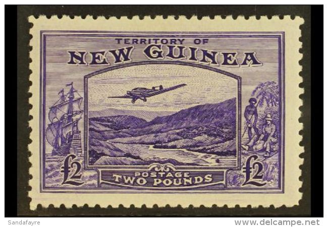 1935 &pound;2 Bright Violet Bulolo Goldfields, SG 204, Superb Mint. Lovely Fresh Stamp. For More Images, Please... - Papua Nuova Guinea