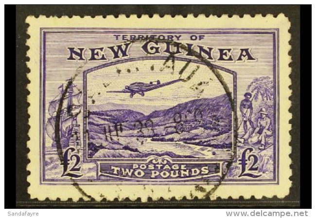 1935 &pound;2 Bright Violet, Goldfields, SG 204, Very Fine Used With Central Cds. For More Images, Please Visit... - Papouasie-Nouvelle-Guinée