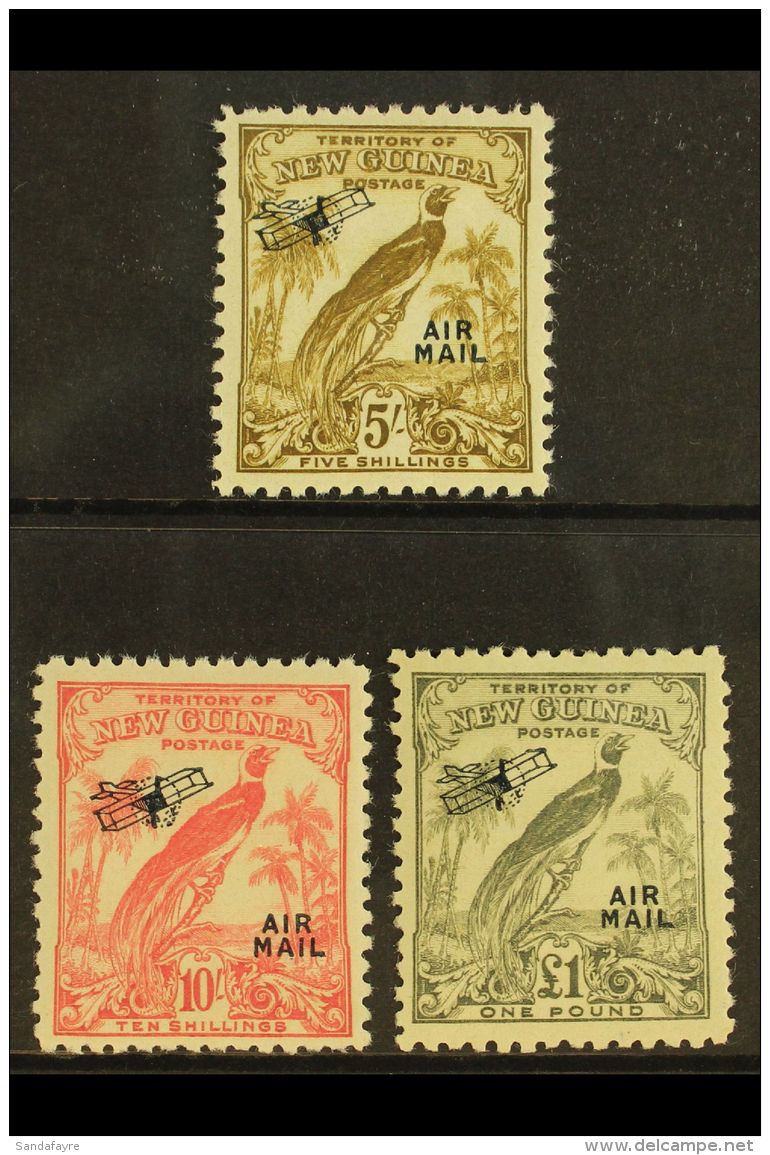 1932-34 Air Opt'd "Raggiana Bird" High Values Set, SG 201/3, Fine Mint (3 Stamps) For More Images, Please Visit... - Papua-Neuguinea