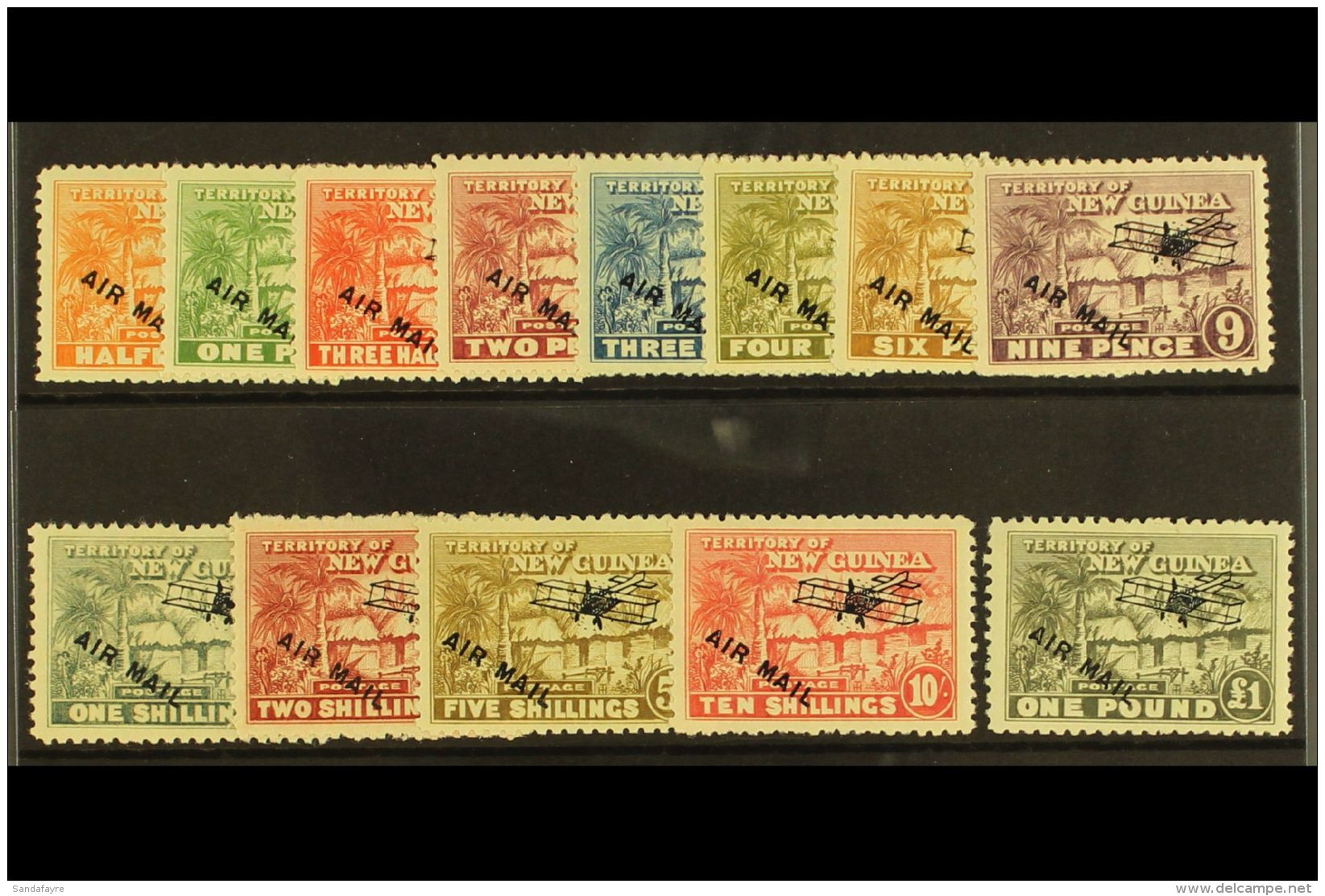 1931 "AIR MAIL" &amp; Aeroplane Overprinted Set, SG 137/49, Very Fine Mint (13). For More Images, Please Visit... - Papouasie-Nouvelle-Guinée