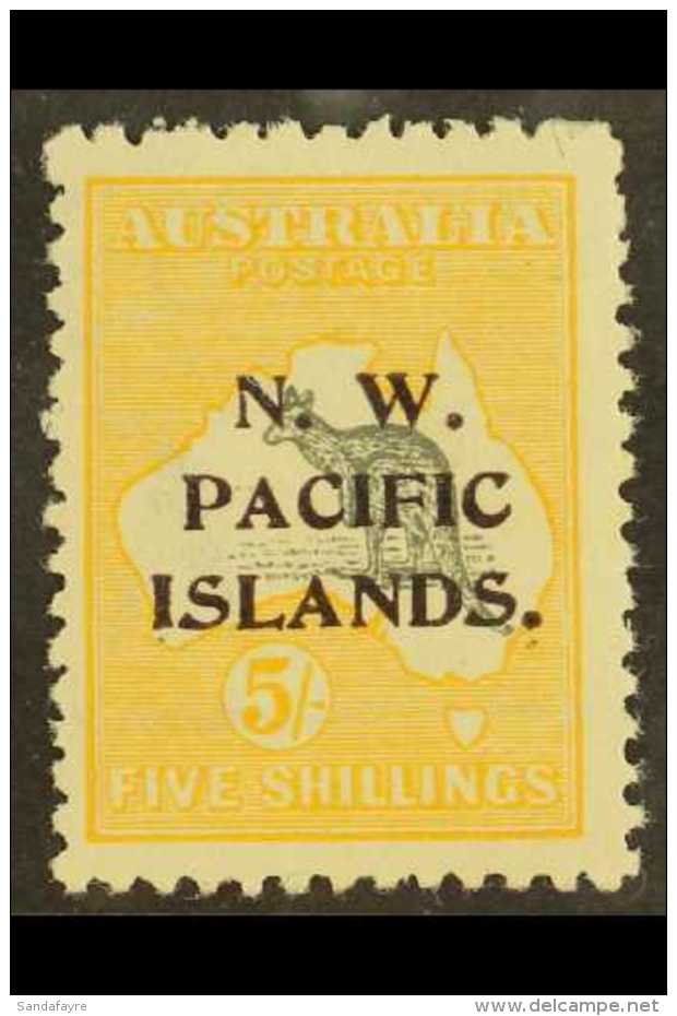 1916 5s Grey And Yellow 2nd Wmk Roo, SG 92, Very Fine Mint. For More Images, Please Visit... - Papua Nuova Guinea