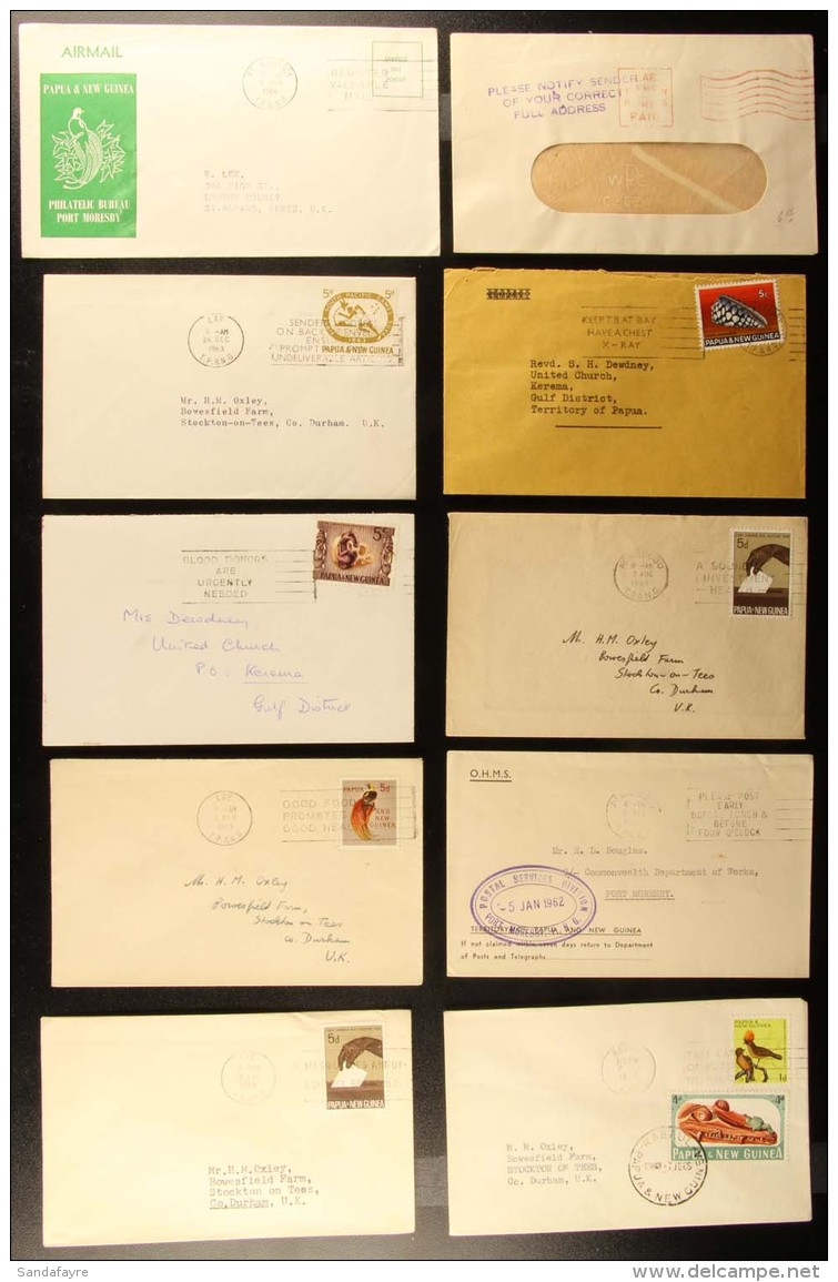 MACHINE/SLOGAN POSTMARKS 1962-72 Collection Of Mainly Philatelic Covers Bearing Stamps Tied By Various Cancels... - Papua-Neuguinea
