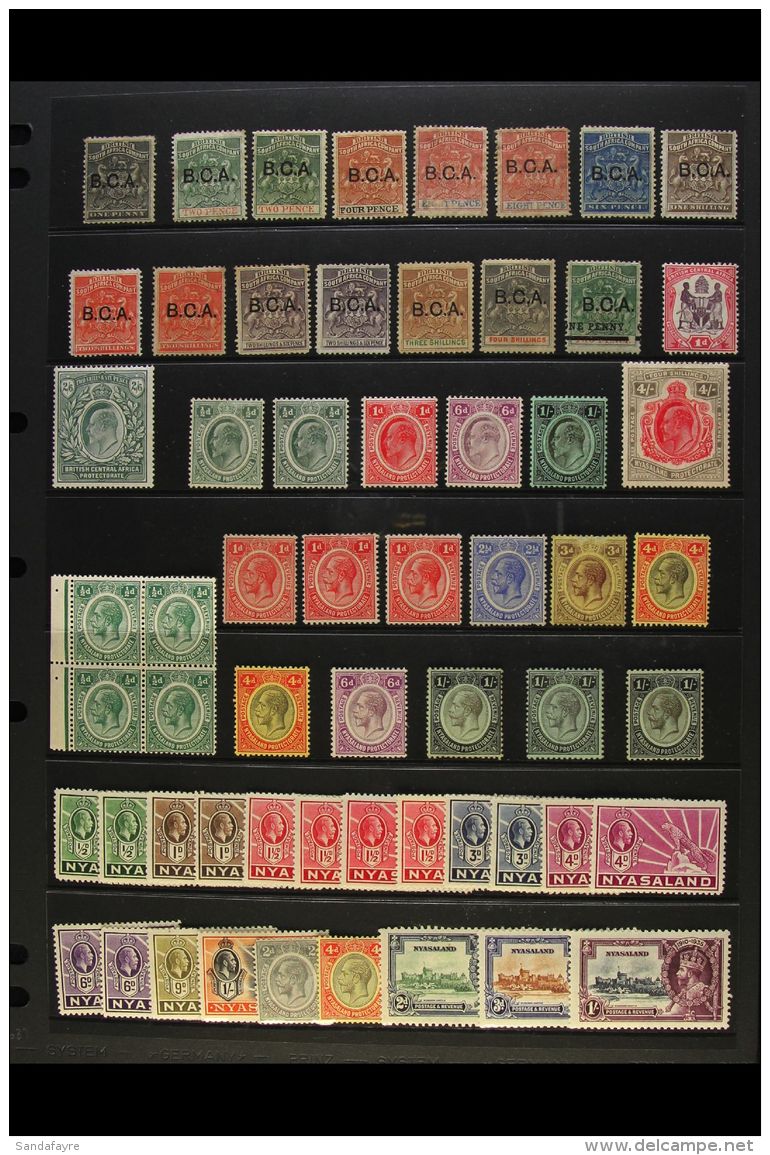1891-1963 MINT HOARD CAT &pound;1100+ A Lightly Duplicated Range Rescued From A Glassine Stash That Includes... - Nyassaland (1907-1953)