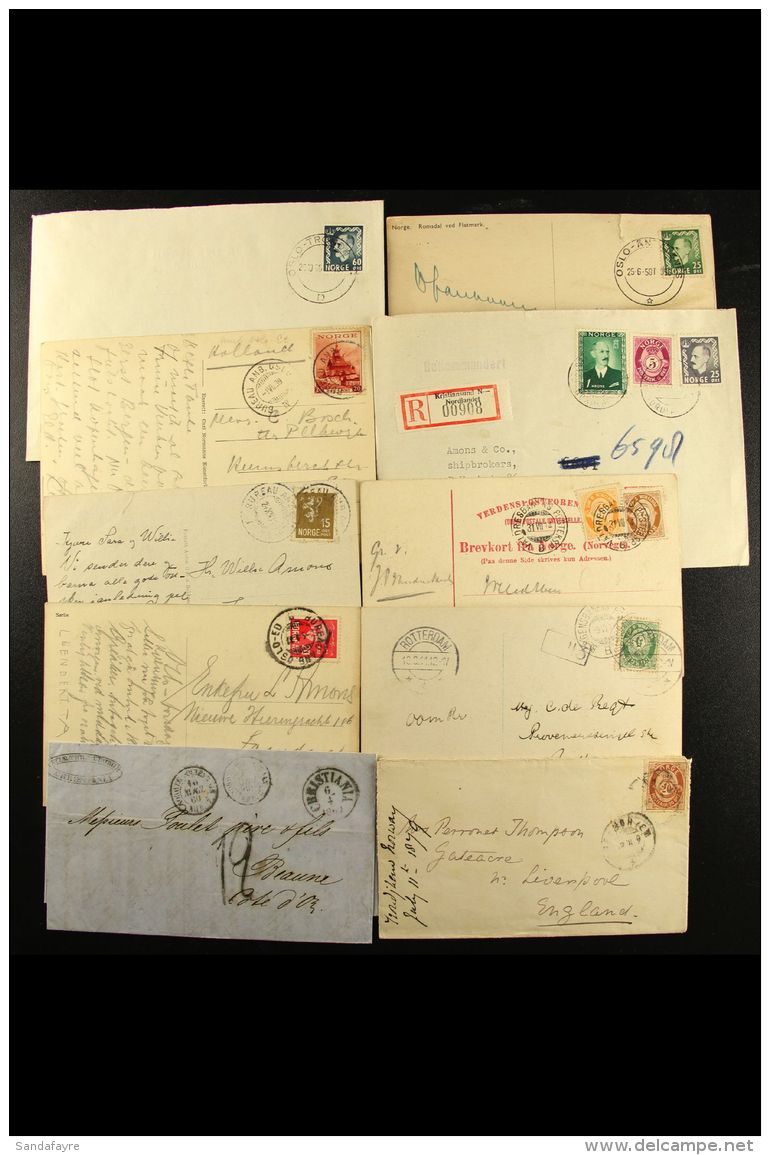 1860-1964 RAILWAY &amp; TPO COVERS. An Interesting Group Of Covers &amp; Cards, Inc 1860 Entire Letter To France... - Altri & Non Classificati