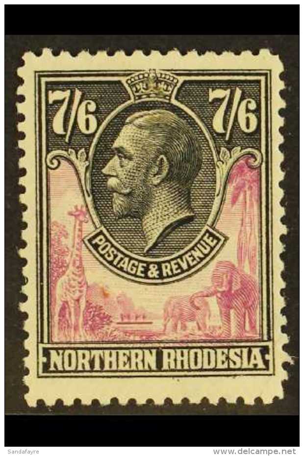 1925-9 7s6d Rose-purple &amp; Black, SG 15, Fine Mint. For More Images, Please Visit... - Northern Rhodesia (...-1963)