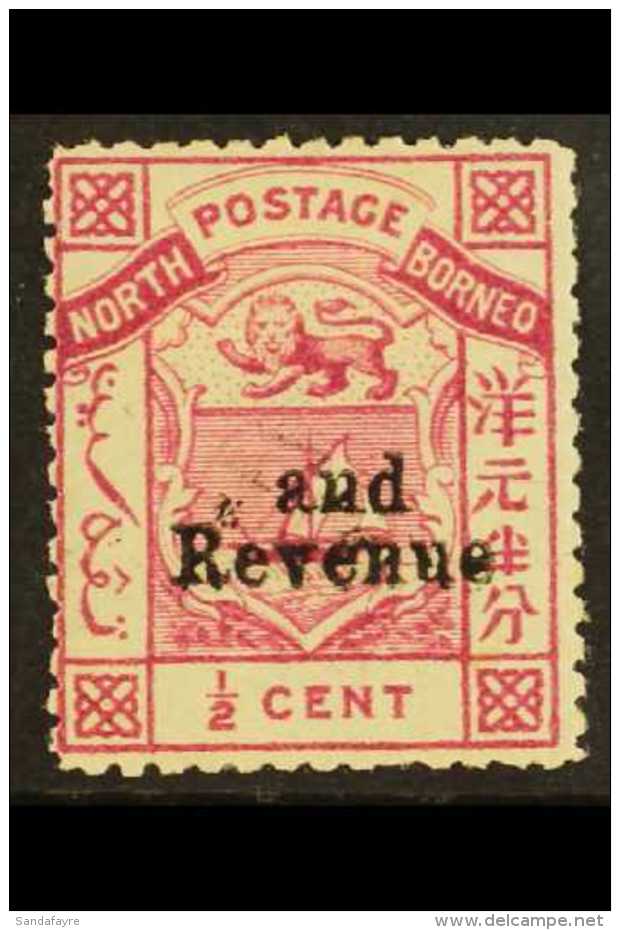1886 &frac12;c Magenta Ovptd "and Revenue", SG 14, Very Fine Mint Og. For More Images, Please Visit... - Borneo Del Nord (...-1963)