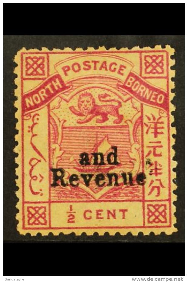 1886 "and Revenue" On &frac12;c Magenta, SG 14, Mint With Toned Gum, Cat &pound;250. For More Images, Please Visit... - Borneo Del Nord (...-1963)