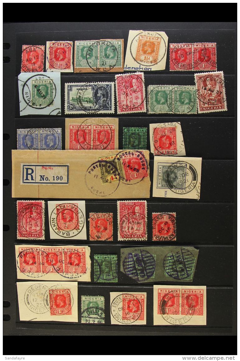 1912-36 MONUMENTAL POSTMARKS ON KGV STAMPS COLLECTION A Fabulous Collection Of Nigerian King George Fifth Stamps... - Nigeria (...-1960)