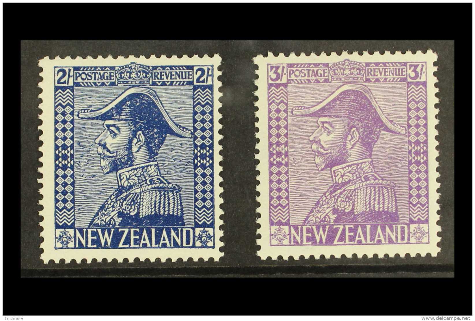 1926-34 2s Deep Blue (inv Wmk) And 3s Mauve SG 466a/67, Fine Mint. (2 Stamps) For More Images, Please Visit... - Autres & Non Classés