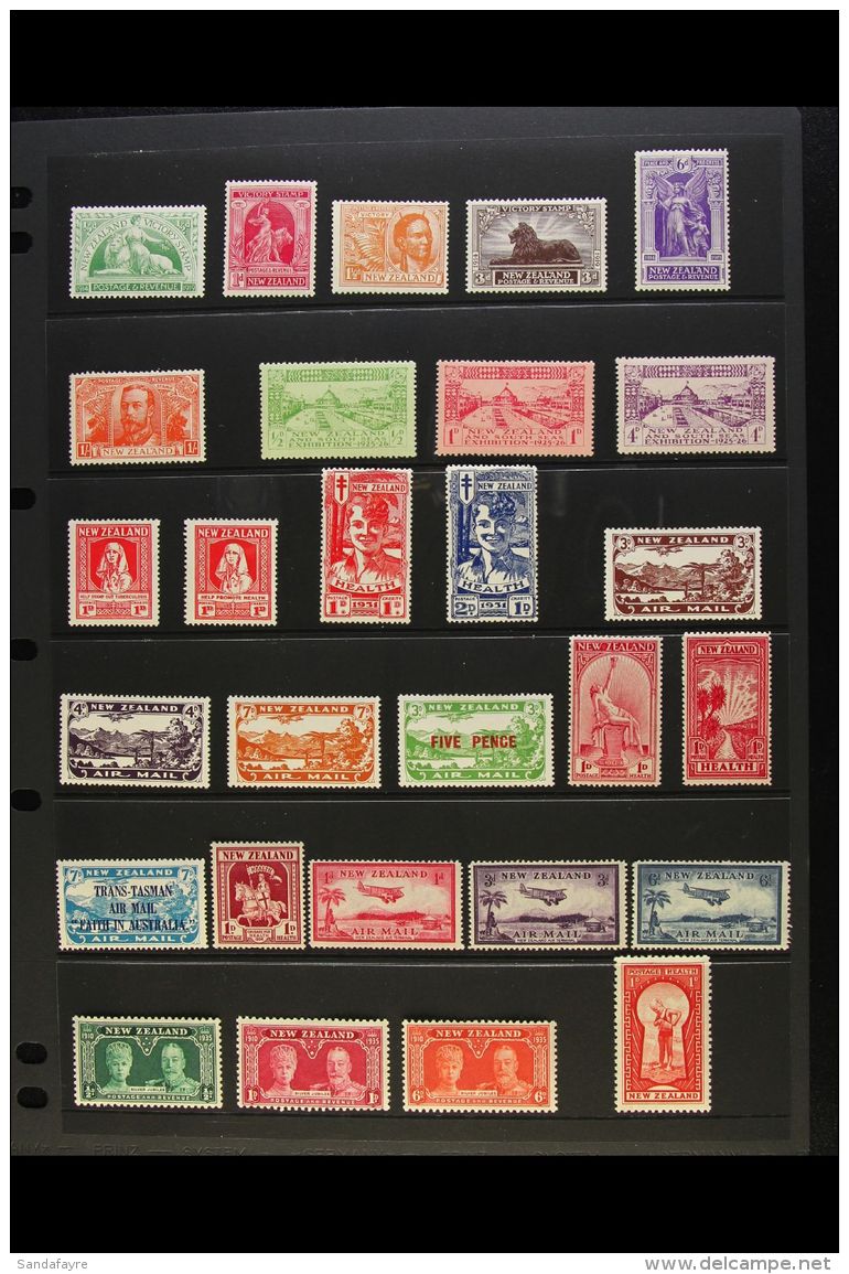 1920-1935 COMMEMS, HEALTHS AND AIRS COMPLETE VFM With 1920 Victory Set, 1925 Dunedin Exhibition Set, 1929-1935... - Autres & Non Classés