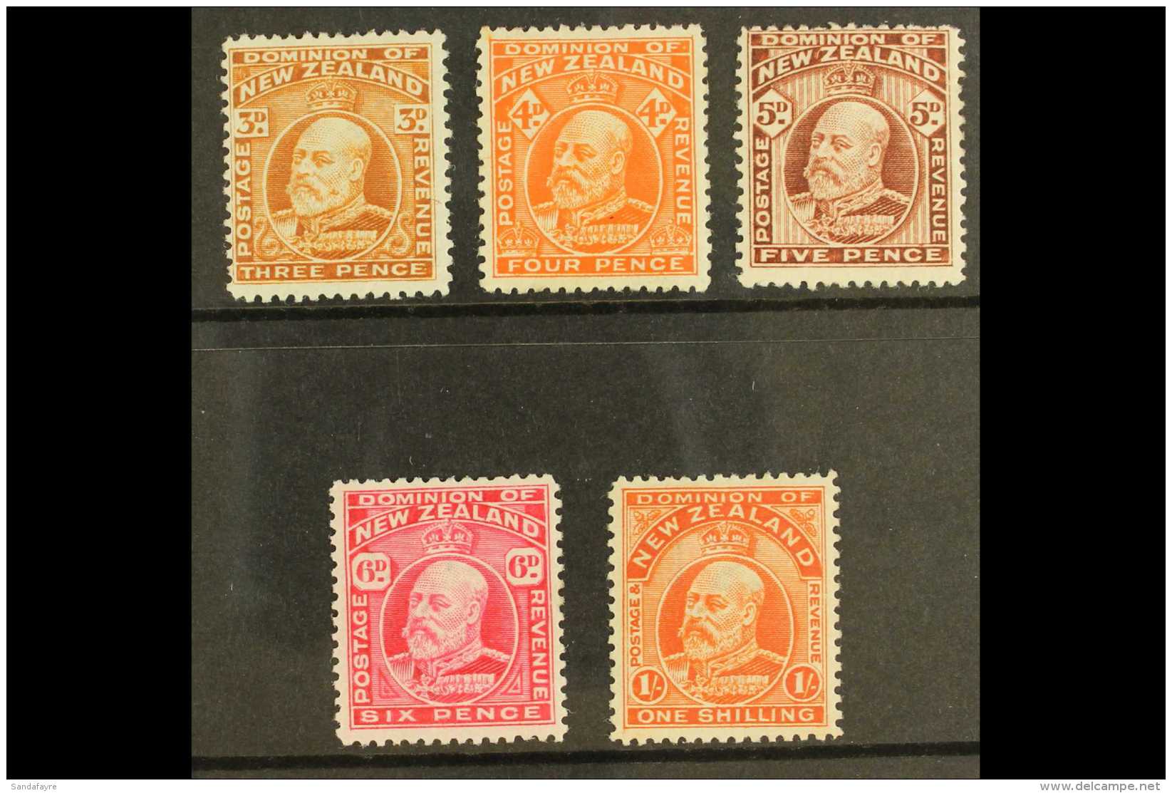 1900-16 Perf 14 King Edward Head Set SG 395/398, Fine Mint. (5 Stamps) For More Images, Please Visit... - Other & Unclassified