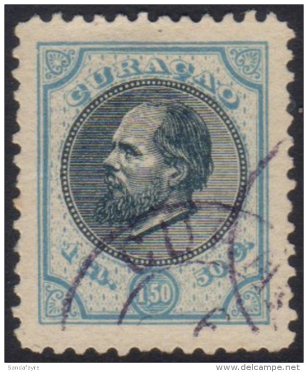 CURACAO 1873-89 1g50 Indigo And Pale Blue, Perf 11&frac12;, SG 29, Fine Used. For More Images, Please Visit... - Sonstige & Ohne Zuordnung