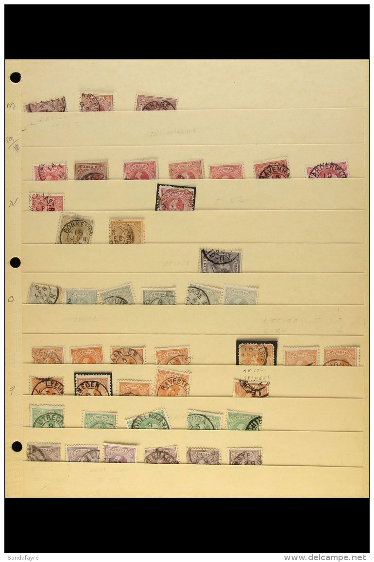 POSTMARKS - SMALL ROUND CANCELS 19th Century Accumulation On Stockleaves, Generally Arranged By Issue/value. An... - Altri & Non Classificati