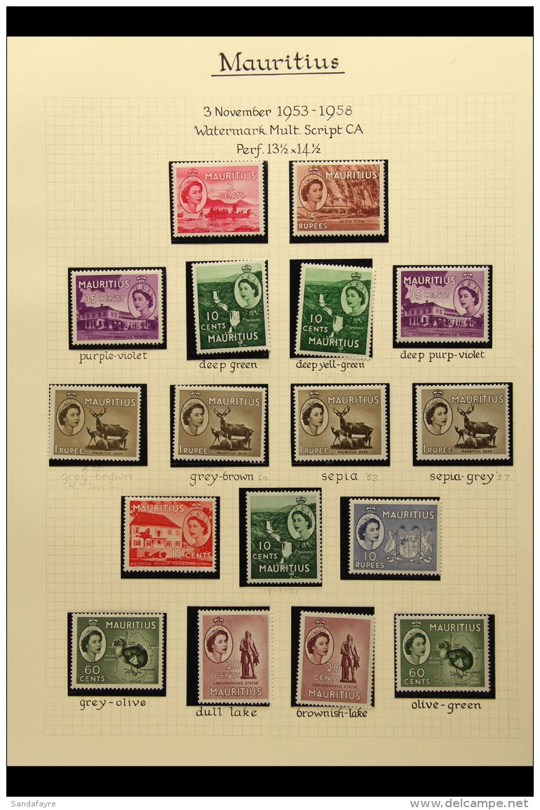 1953-1974 DELIGHTFUL MINT COLLECTION Very Fine Condition, Mostly Never Hinged. Strongly Represented For The Period... - Maurice (...-1967)