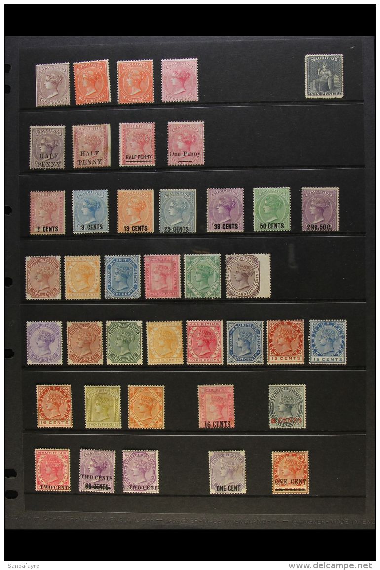 1863-1902 ALL DIFFERENT VICTORIA COLLECTION A Most Useful Mint Or Unused Range Presented On A Pair Of Stock Pages.... - Maurice (...-1967)