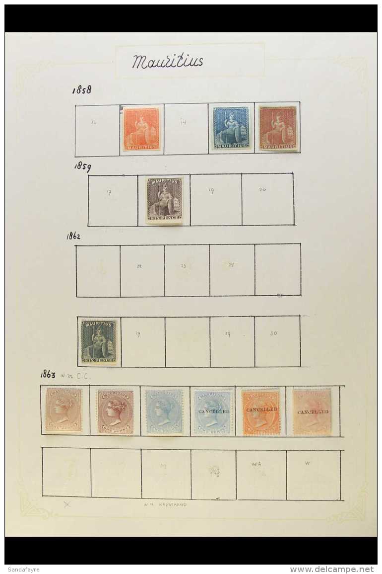 1858-1935 ATTRACTIVE MINT COLLECTION On Pages, ALL DIFFERENT, Inc 1858-62 6d, Plus (-) Red-brown Unused &amp;... - Maurice (...-1967)