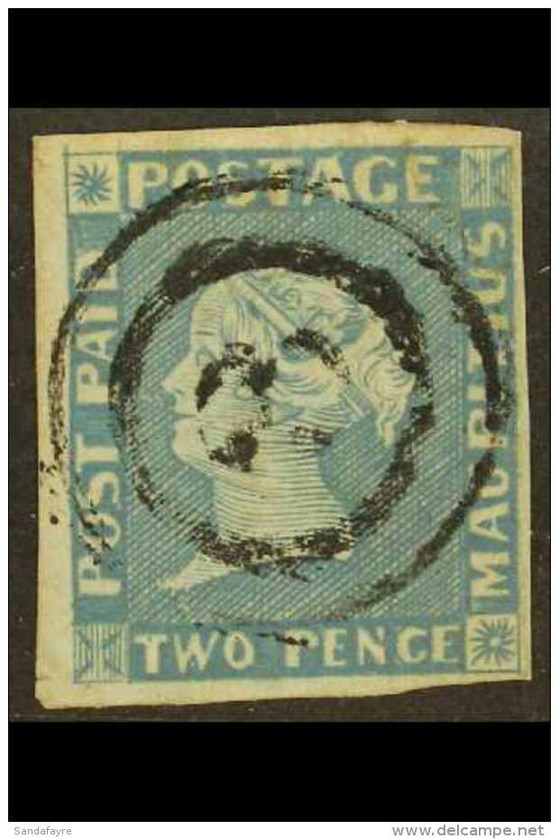 1848-59 2d Blue, Early Impression (position 8), SG 8, Very Fine Used With 4 Margins, Neat Numeral Target... - Maurice (...-1967)