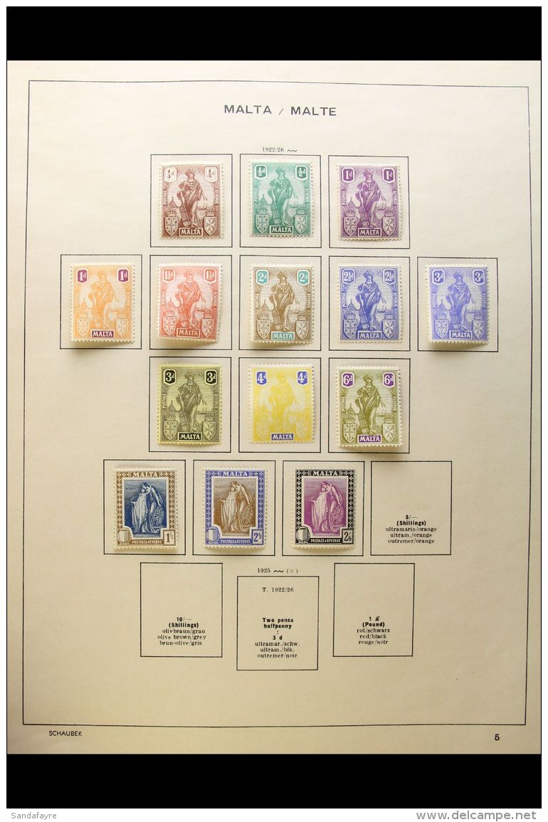 1885-1973 FINE MINT COLLECTION An Attractive All Different Collection In A Schaubek Album, Includes 1885-90... - Malte (...-1964)