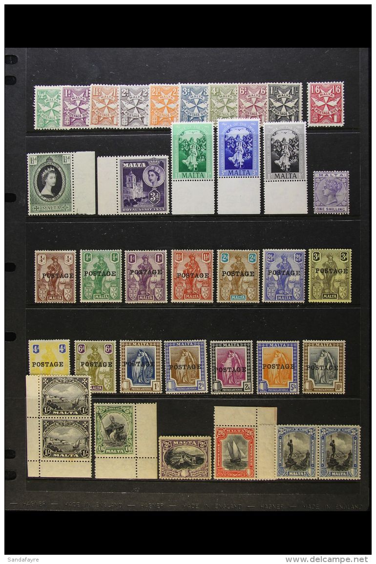 1885- 1980 MARVELOUS MALTA MISCELLANY An Interesting If Messy Hoard Of Mint, Nhm &amp; Used Ranges. Includes... - Malte (...-1964)