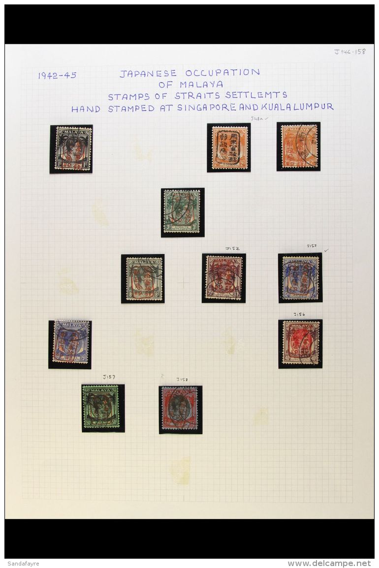 GENERAL ISSUES - TYPE ONE OVERPRINTS 1942 (3 April) Mint And Used Collection Of Type 1 Overprints On Stamps Of... - Autres & Non Classés