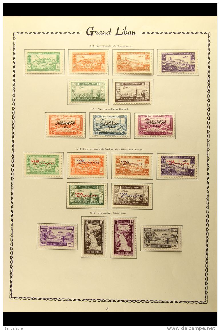 1938-45 FINE MINT AIR POST STAMPS Includes 1938 10p 10th Anniv (both Perfs), 1938 10th Anniv Miniature Sheet, 1944... - Liban