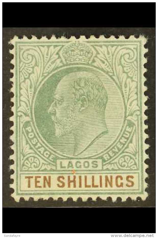 1904-06 10s Green &amp; Brown Ordinary Paper, SG 63, Fine Mint, Fresh. For More Images, Please Visit... - Nigeria (...-1960)