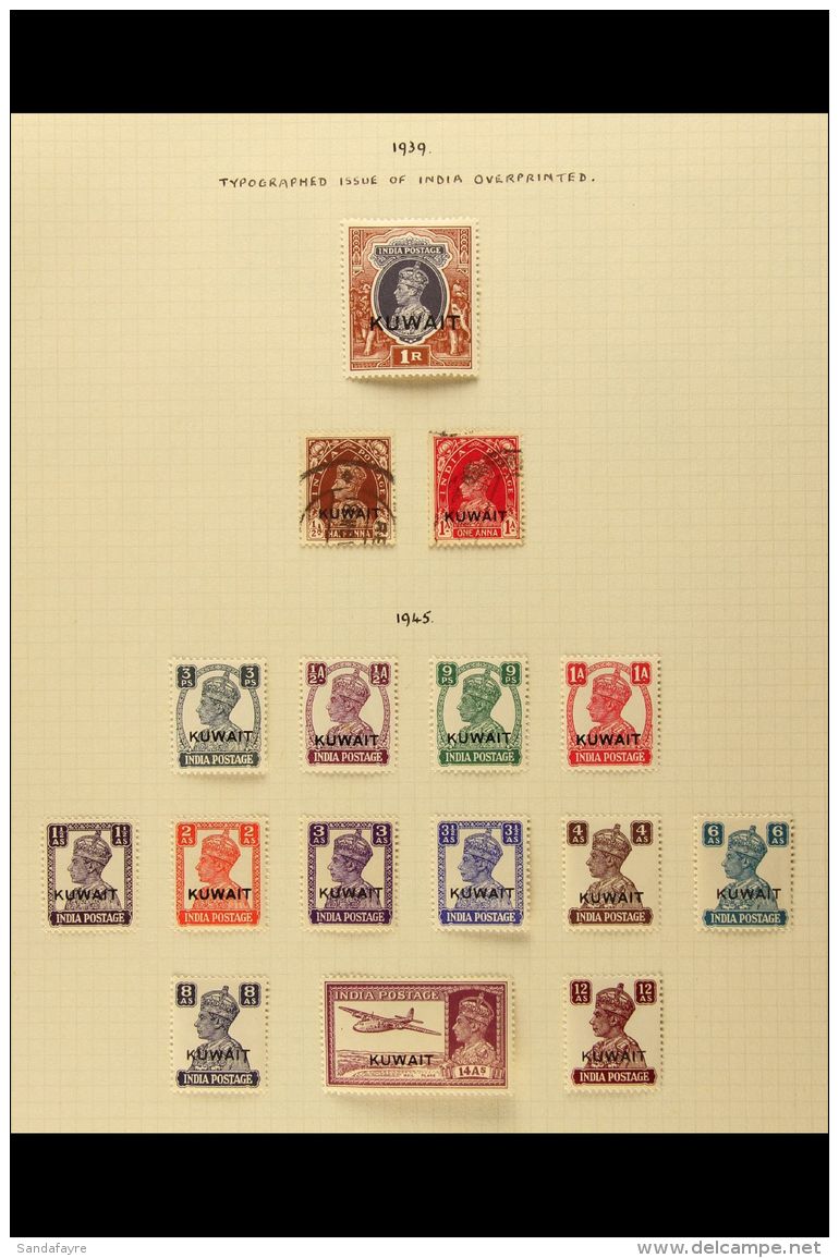 1923-61 INTERESTING COLLECTION ON PAGES Mixed Mint &amp; Used Issues Plus A Postmark &amp; Covers Range. Includes... - Koweït
