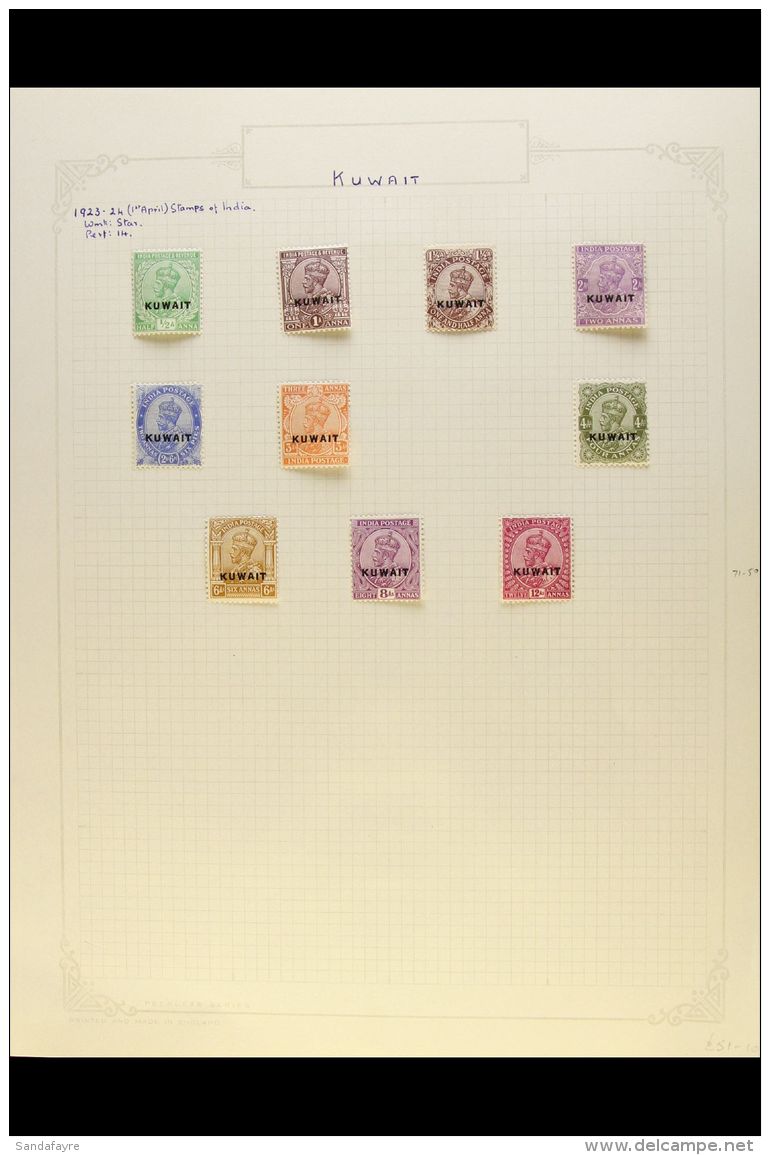 1923-58 FINE MINT COLLECTION ON PAGES Incl. 1923-24 To 12a, 1929-37 To 8a, 1945 White Background Set, 1948-49 Set,... - Koweït