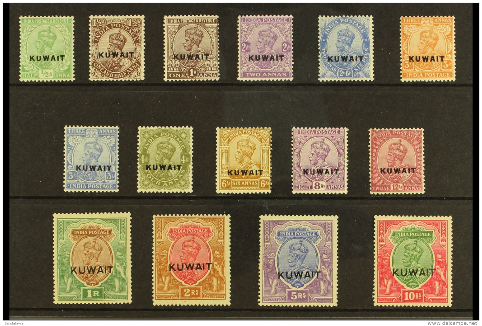 1923 - 24 Geo V Set Complete, SG 1/15, Very Fine And Fresh Mint. (15 Stamps) For More Images, Please Visit... - Koweït