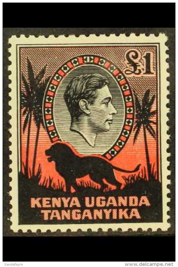 1938 &pound;1 Black And Red Perf 11&frac34; X 13, SG 150, Very Fine Mint, Cat &pound;500. For More Images, Please... - Vide