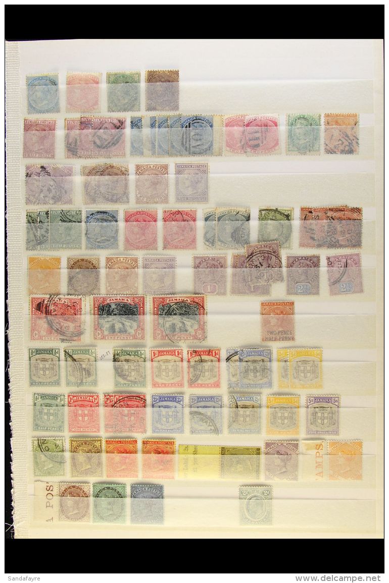 1860-1911 OLD RANGES On A Stock Page, Mint &amp; Used, Inc 1860-70 To 6d Used, Plus 2d Unused, 1870-83 Set To 1s... - Jamaïque (...-1961)